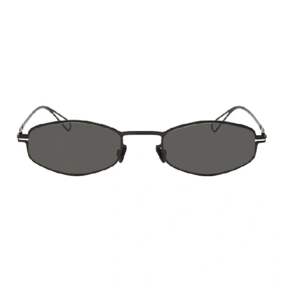 Shop Mykita Black Bernhard Willhelm Edition Silver Sunglasses