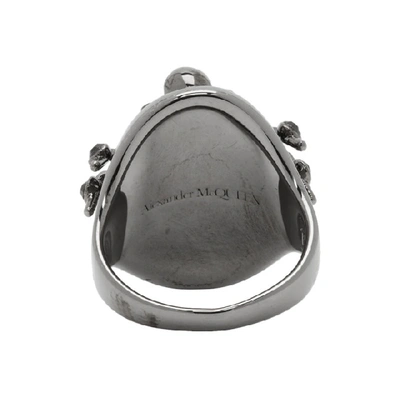 Shop Alexander Mcqueen Gunmetal Spider Ring In 3510 0995