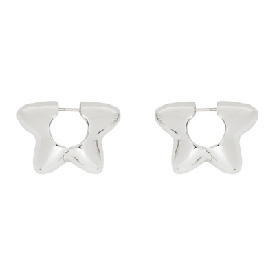 Shop Marc Jacobs Silver Star Huggie Earrings In 040 Silver
