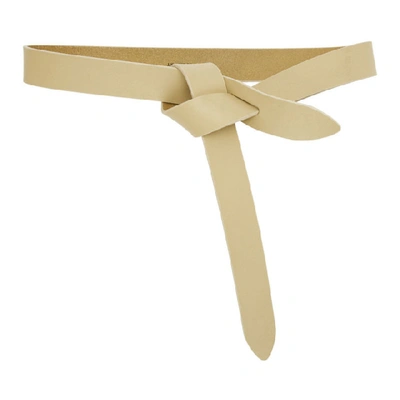 Shop Isabel Marant Beige Leather Lecce Belt In 10dy Dusty