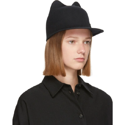 Shop Maison Michel Grey Jamie Felt Cap