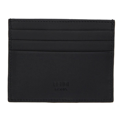 Shop Fendi Black 'forever ' Slim Card Holder In F0gxn Black