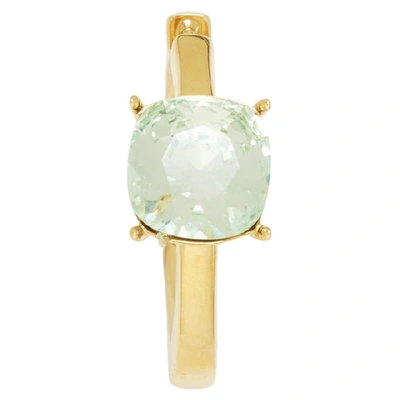 Shop Ambush Gold And Green Solitaire Single Earring In Gold/l Gre