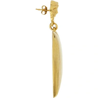 Shop Versace Gold Medusa Heart Pendant Earrings