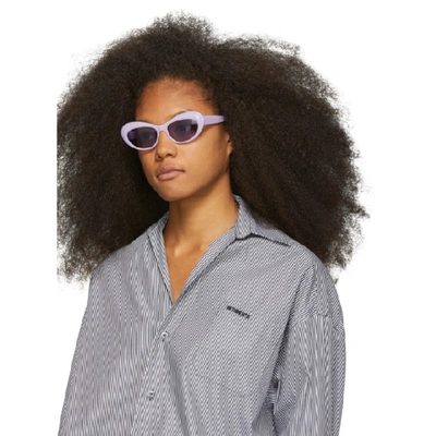 Shop Andy Wolf Purple Odessa Sunglasses In F Lilac