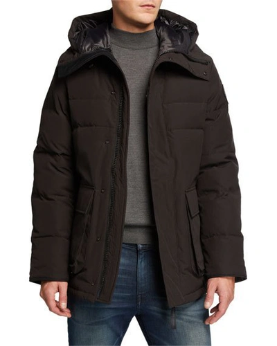 Shop Canada Goose Men's Wedgemount Hooded Parka In Black