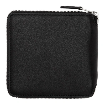 Shop Balenciaga Black Square Logo Zip Wallet In 1000 Black