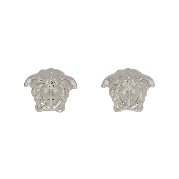 silver versace earrings