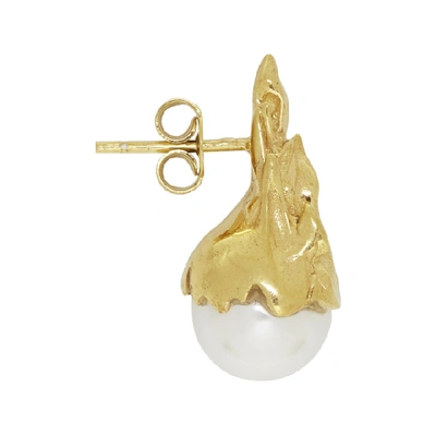 Shop Alan Crocetti Gold Pearl In Heat Earrings