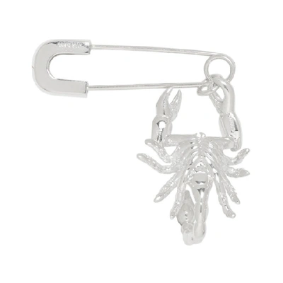 Shop Ambush Silver Scorpion Safety Pin Single Earring