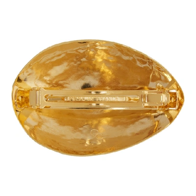 Shop Charlotte Chesnais Gold Small Egg Hair Clip