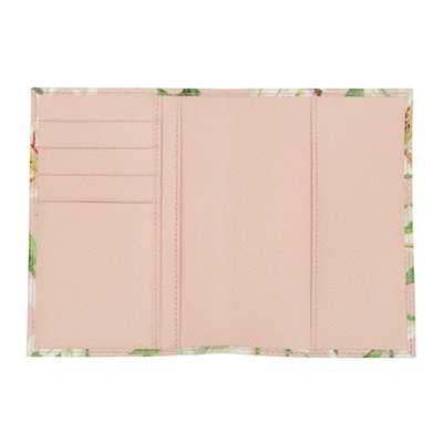 Shop Dolce & Gabbana Dolce And Gabbana Pink Lily-print Passport Holder In Hfkk8 Pink