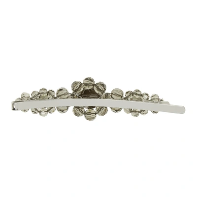 Shop Simone Rocha Grey Large Flower Hair Clip In Smoke