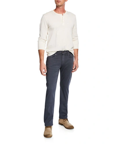Shop Paige Men's Federal Slim-straight Jeans In Pewter Stone