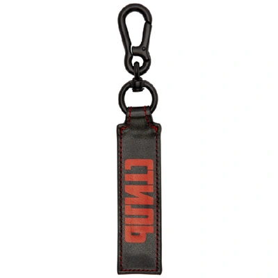 Shop Heron Preston Black Style Printed Keychain In Black/red