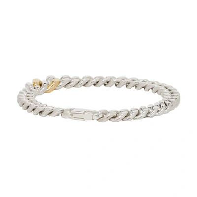 Shop Bunney Silver And Gold Simple Chain Bracelet