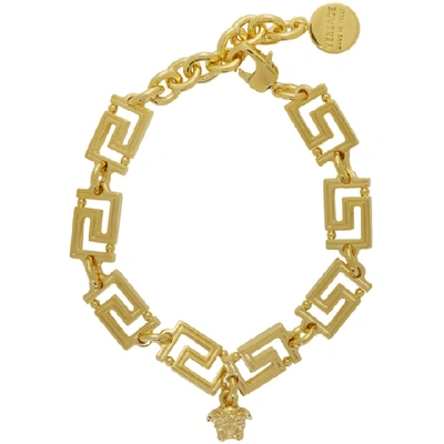 Shop Versace Gold Empire Chain Bracelet In D00h Gold