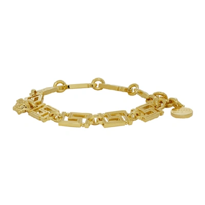 Shop Versace Gold Empire Chain Bracelet In D00h Gold