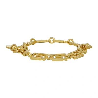 Shop Versace Gold Empire Chain Bracelet In D00h Gold