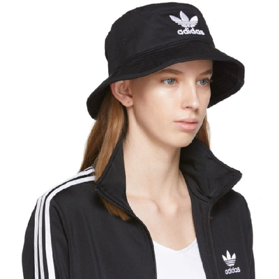 Shop Adidas Originals Black Adicolor Bucket Hat