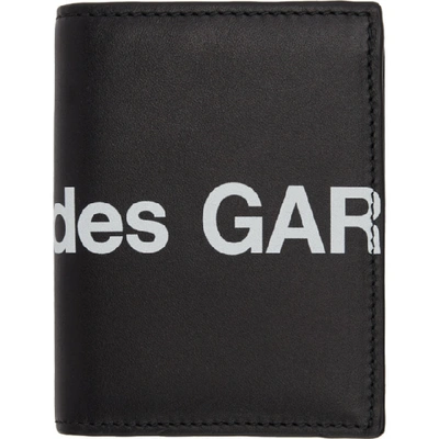 Shop Comme Des Garçons Comme Des Garcons Wallets Black Huge Logo Card Holder In 1 Black