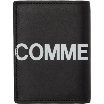 Shop Comme Des Garçons Comme Des Garcons Wallets Black Huge Logo Card Holder In 1 Black