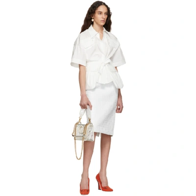 Shop Fendi White Mini 'forever ' Strap You Bag Strap In F0qvl White