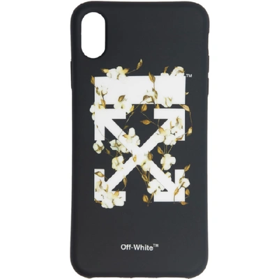 Shop Off-white Black Cotton Arrows Iphone Xs Max Case In 1001 Blk/wh