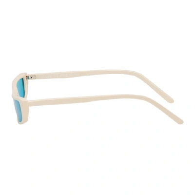 Shop Acne Studios Off-white Agar Sunglasses