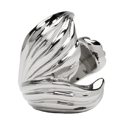 Shop Givenchy Silver Eclipse Ring In 040 Silver