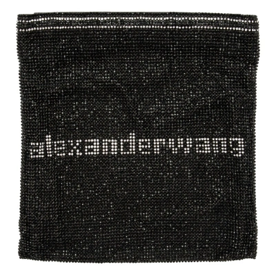 ALEXANDER WANG 黑色 WANGLOC 水钻链带网眼手袋
