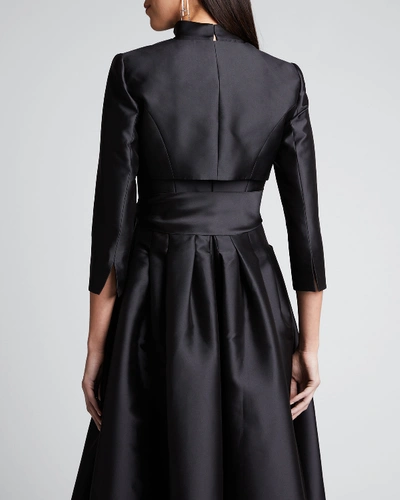 Carolina Herrera Icon Mikado Bolero Jacket In Black