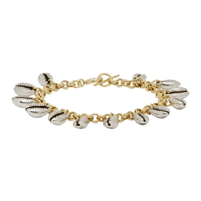 Shop Isabel Marant Silver And Gold Amer Bracelet In 08si Silver