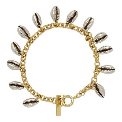 Shop Isabel Marant Silver And Gold Amer Bracelet In 08si Silver