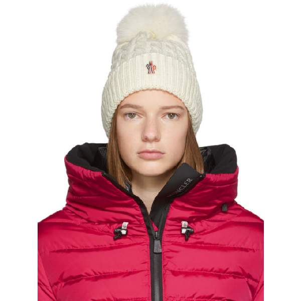 white moncler beanie