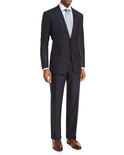 Shop Brioni Essential Virgin Wool Two-piece Suit, Navy