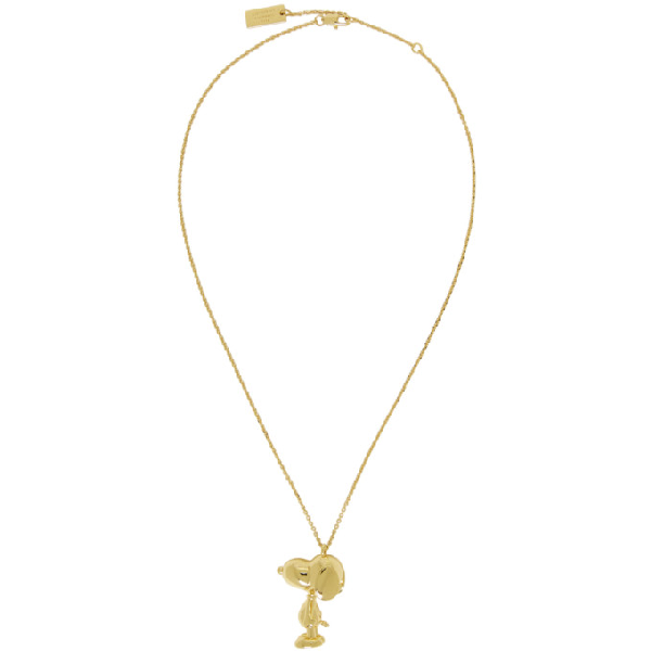 snoopy necklace gold