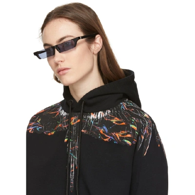 MARCELO BURLON COUNTY OF MILAN 黑色 LINDA FARROW 版镂空框架太阳镜