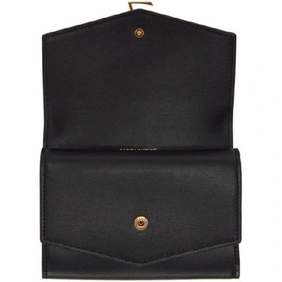 Shop Saint Laurent Black Small Sulpice Wallet