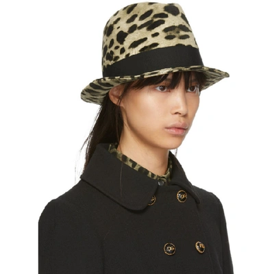Shop Dolce & Gabbana Brown & Tan Leopard Print Hat In Hy13m Leopa