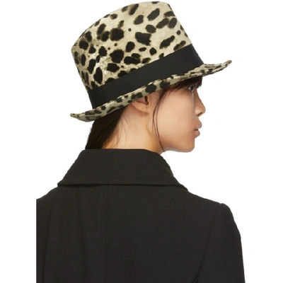 Shop Dolce & Gabbana Brown & Tan Leopard Print Hat In Hy13m Leopa