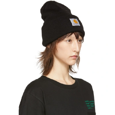 Shop Carhartt Work In Progress Black Watch Beanie In 8900 Black