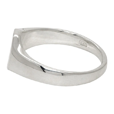 Shop Saskia Diez Silver Oval No. 1 Signet Ring