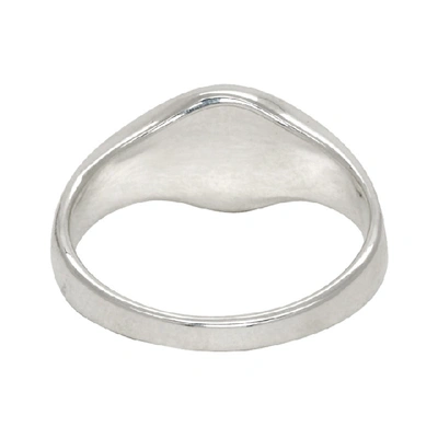 Shop Saskia Diez Silver Oval No. 1 Signet Ring