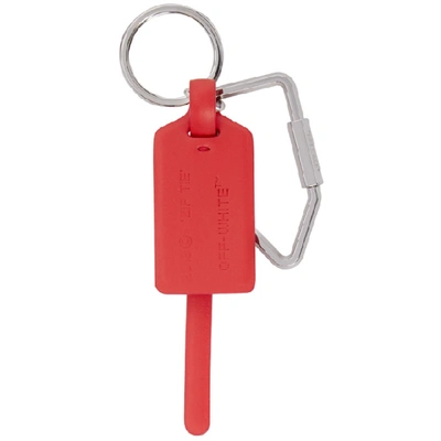 Shop Off-white Red Tag Keychain