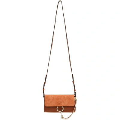 Shop Chloé Brown Faye Wallet Bag