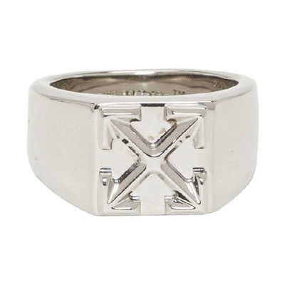 Shop Off-white Silver Arrow Ring