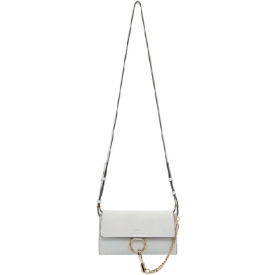 Shop Chloé Chloe Blue Faye Wallet Bag In 4e7 Ltcloud