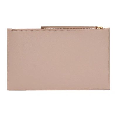 Shop Alexander Mcqueen Pink Leather Zip Pouch