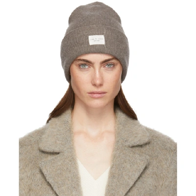 Shop Rag & Bone Rag And Bone Grey Addison Beanie In 41 Gry Moss